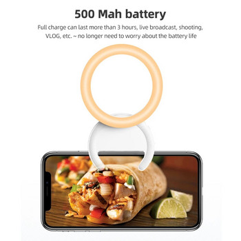 10cm/4in Phone Ring Light 2W двуцветен телефон с щипка 3000K-7000K цвят с възможност за димиране за i phone 15/14/13/12 Android телефон iPad лаптоп