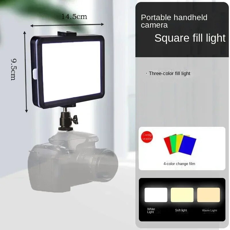 Φωτισμός LED Video Light Photography Selfie Dimmable Panel Lighting Photo Studio Live Stream Fill Lamp 4 Έγχρωμος φωτισμός 6/8 ιντσών
