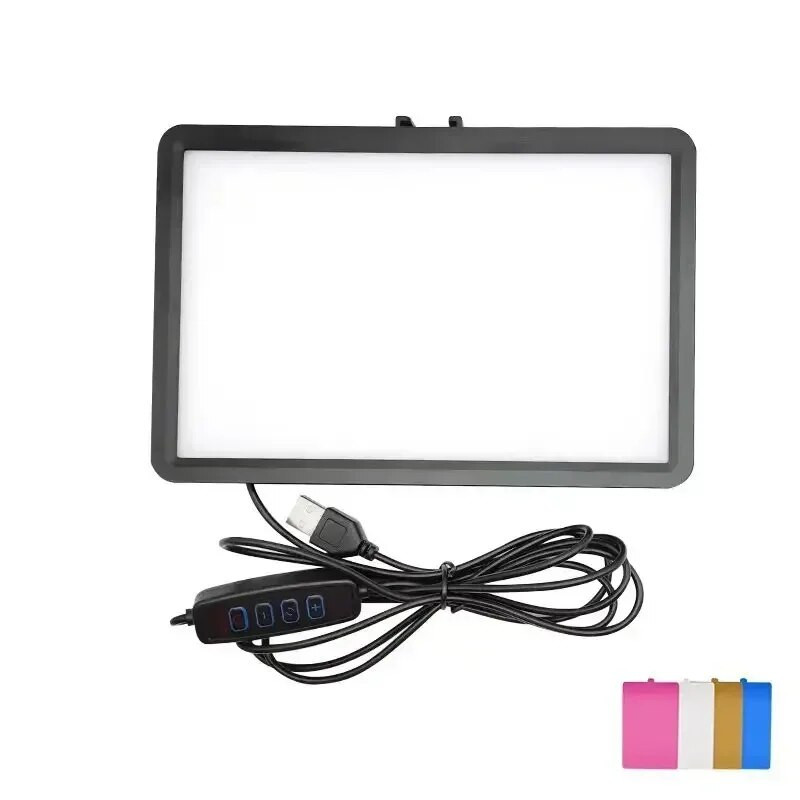 Φωτισμός LED Video Light Photography Selfie Dimmable Panel Lighting Photo Studio Live Stream Fill Lamp 4 Έγχρωμος φωτισμός 6/8 ιντσών