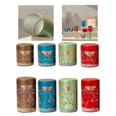Метални кутии за бонбони Винтидж контейнер за чай с капак Поставка за кутия за чай в китайски стил