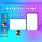 Naujas 16 W RGB vaizdo apšvietimas visos spalvos skydelio apšvietimas 3200-9500K CRI 95+ fotostudijos lempa, skirta Canon Nikon Samsung Olympus SLR fotoaparatams