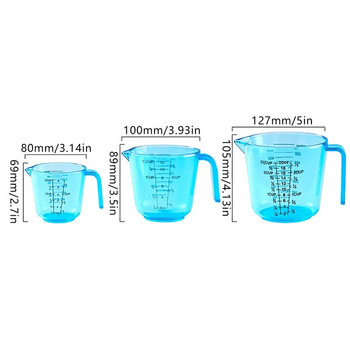 1 бр. 150/300/600 мл мерителни чаши за течност за печене чаша за везни пластмасова чаша за измерване на обема чаша кухненски инструменти за печене