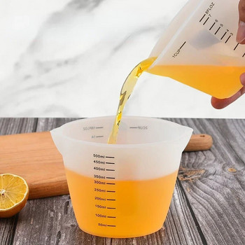 Силиконова мерителна чаша с прозрачна скала Food Grade Durable незалепващо DIY торта от епоксидна смола Изработка на бижута Кухненски инструменти за печене