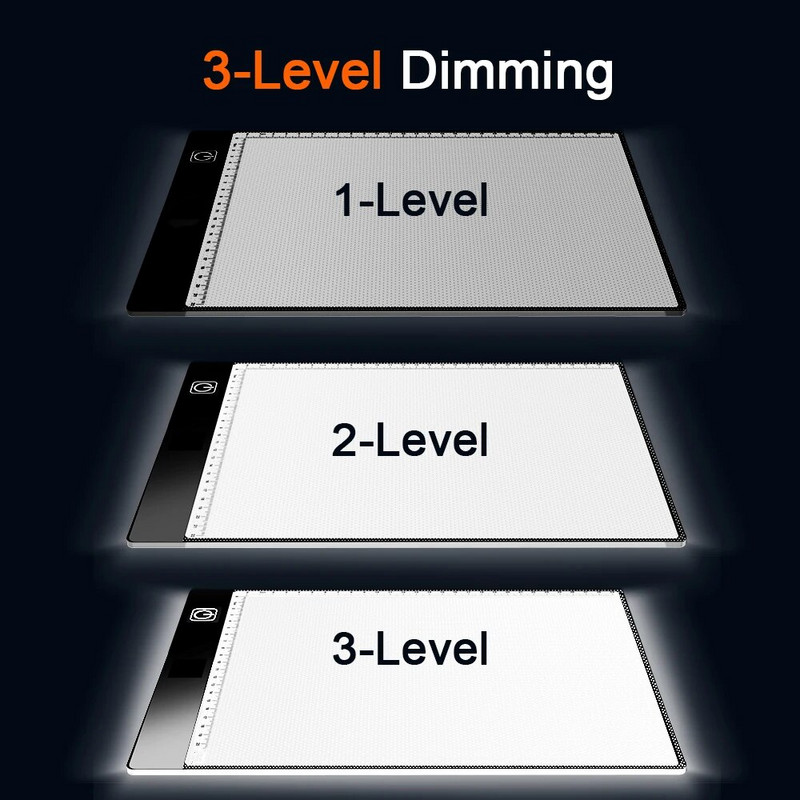 KARTOMAN A5 A4 LED piešimo planšetė skaitmeninės grafikos kilimėlis USB šviesdėžės kopijavimo lenta elektroninio meno grafikos tapybos rašymo lentelė