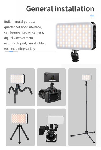 Ordro LED запълваща светлина 4K видео камера за Vlog Youtuber Стрийминг на живо Фотография Осветление за заснемане на Blogger