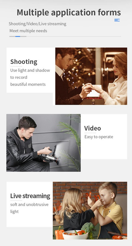 „Ordro“ LED užpildymo šviesos 4K vaizdo kamera, skirta „Vlog Youtuber“ tiesioginės transliacijos fotografijos apšvietimui, skirta „Blogger“ filmavimui