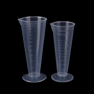 Pahar de plastic de 50 ml 100 ml Cupă de măsurare gradată pentru testarea bucătăriei de laborator
