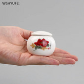 1 vnt Antikvarinis baltas kelioninis nešiojamas arbatos sandariklis su dangteliu kavos pupelių saldainių sausainių surinkimo bakas, virtuvės reikmenys