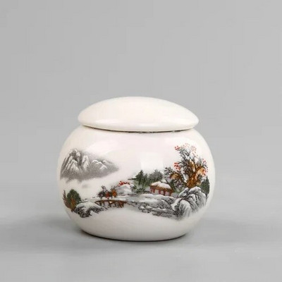 1 vnt Antikvarinis baltas kelioninis nešiojamas arbatos sandariklis su dangteliu kavos pupelių saldainių sausainių surinkimo bakas, virtuvės reikmenys