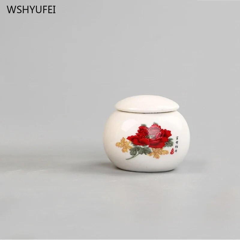 1 vnt Antikvarinis baltas kelioninis nešiojamas arbatos sandariklis su dangteliu kavos pupelių saldainių sausainių surinkimo bakas, virtuvės reikmenys