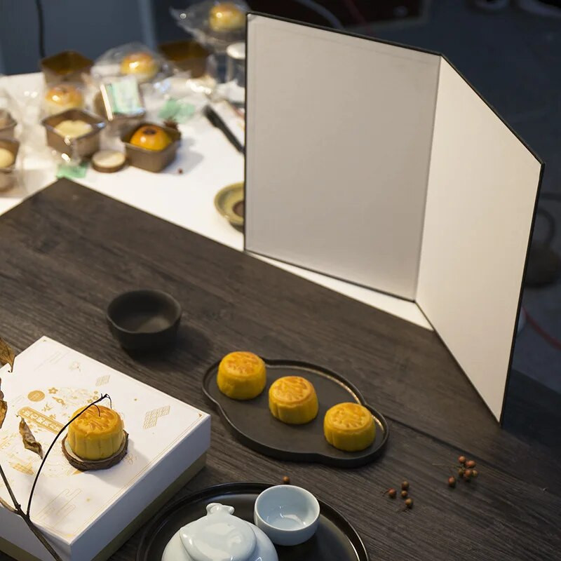 3 az 1-ben többcélú fényképezés összecsukható karton reflektor fehér fekete ezüst fényvisszaverő papír fényelnyelő tartozék