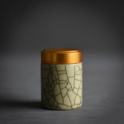 Arbatos Caddy Mini Celadon laikymo dėžutės Užsandarintos kavos miltelių skardinės arbatos lapų talpykla Nešiojamas kelioninis arbatos Caddy organizatorius