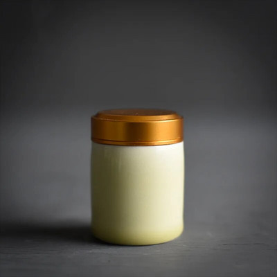 Arbatos Caddy Mini Celadon laikymo dėžutės Užsandarintos kavos miltelių skardinės arbatos lapų talpykla Nešiojamas kelioninis arbatos Caddy organizatorius