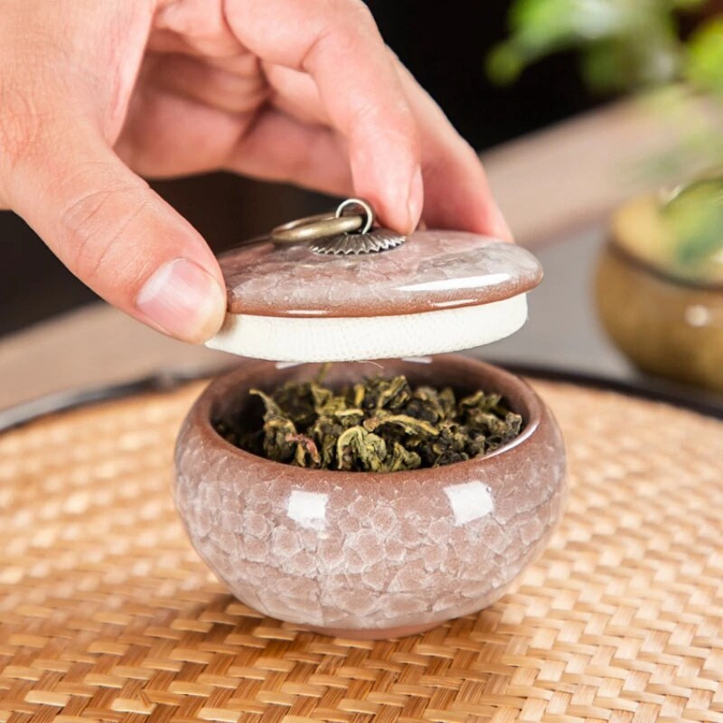 Creative Crack Keraminės arbatos skardinė Nešiojami Kelioniniai Mini Butelis Maži Daiktai Papuošalų Sandėliavimo Talpykla Namų Stalo apdaila