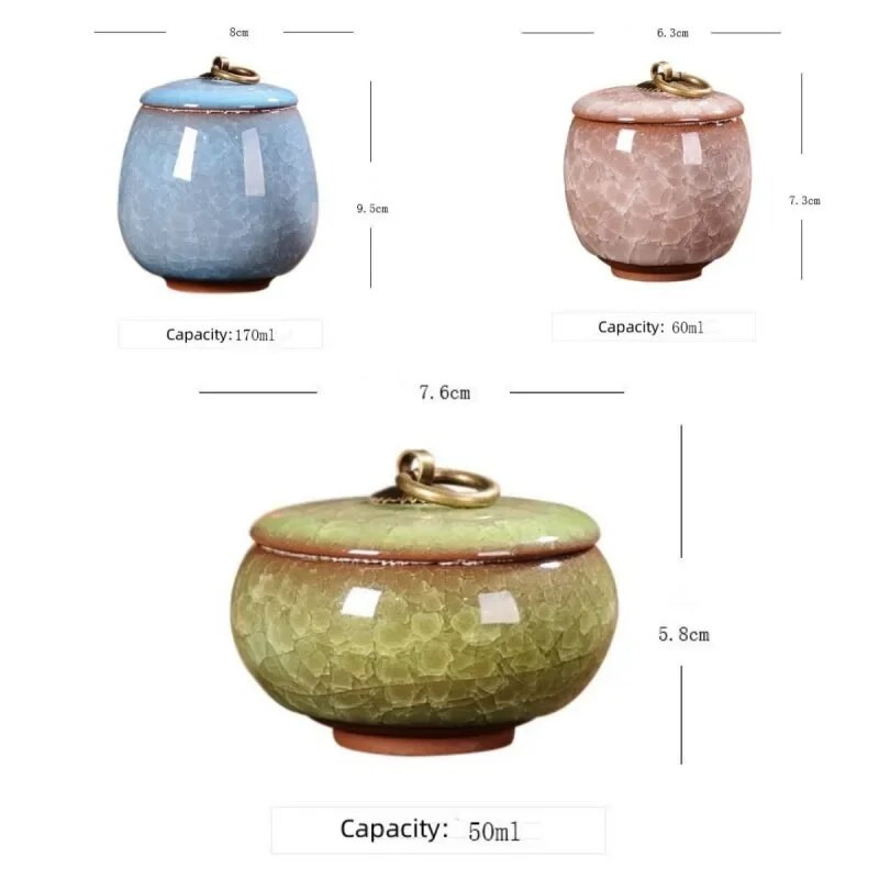 Creative Crack Keraminės arbatos skardinė Nešiojami Kelioniniai Mini Butelis Maži Daiktai Papuošalų Sandėliavimo Talpykla Namų Stalo apdaila