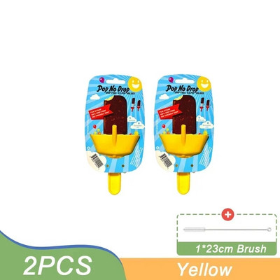 Naujas, atsparus lašėjimui aguonėlių stovas, nesuvartojamas ledų laikiklis, netvarkingas šaldytų skanėstų laikiklis su šiaudeliais vaikams skirtų ledų