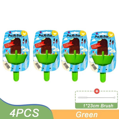 Naujas, atsparus lašėjimui aguonėlių stovas, nesuvartojamas ledų laikiklis, netvarkingas šaldytų skanėstų laikiklis su šiaudeliais vaikams skirtų ledų