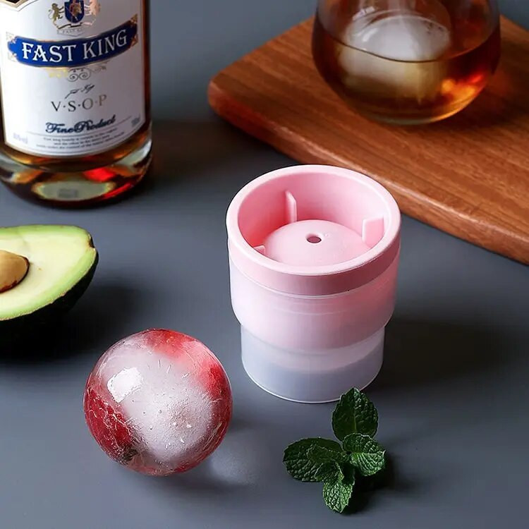 Silikoninis ledo kubelių gaminimo aparatas, didelis rutulio formos pelėsis Maisto klasės apvalus padėklas Baras Šaunūs dalykėliai Nauji virtuvės priedai formų gamyba