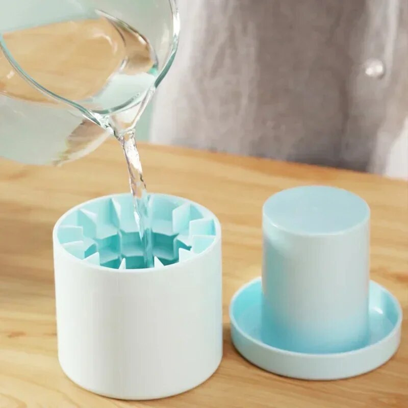 Ledus spaiņa glāze Silikona veidne Pārnēsājams cilindrs Ledus kubiņu veidņu izgatavošana Ātri sasaldē ledus gabaliņus Paplātes Saldējuma automāts Dzērienu rīki