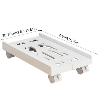 Izturīgs datora torņa statīvs ar slīdošiem riteņiem mobilā datora turētāja torņa statīvs zem galda, piemērots lielākajai daļai datoru