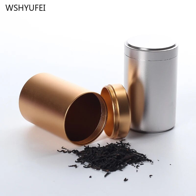 Sticlă de depozitare din oțel inoxidabil cu sigiliu de ceai portabil de călătorie din metal, cu capac, rezervor de depozitare pentru colecția de biscuiți pentru boabe de cafea