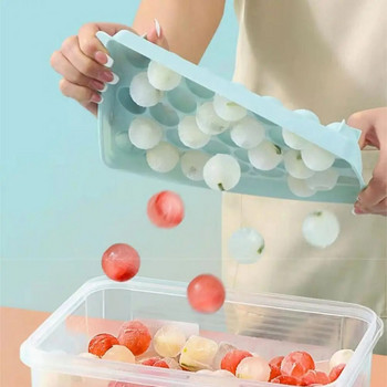 Ice Boll PP Mold Frozen Whisky Ball Popsicle Ice Hockey Diy Box DIY Food Grade Press Καλούπι με καπάκια Εργαλεία Αξεσουάρ κουζίνας