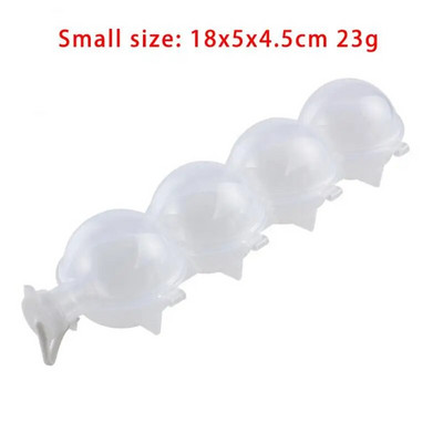 Virtuvės ledų dėžutės ledų gaminimo įrankis 4 skylučių ledo kubelių gaminimo mašinos apvalios ledo ritulio formos Degtinės kamuolys ledo formelės virtuvės baro vakarėlio įrankiai