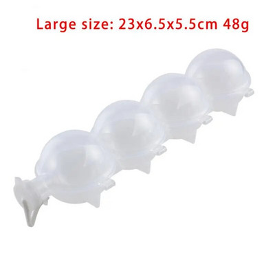 Virtuvės ledų dėžutės ledų gaminimo įrankis 4 skylučių ledo kubelių gaminimo mašinos apvalios ledo ritulio formos Degtinės kamuolys ledo formelės virtuvės baro vakarėlio įrankiai