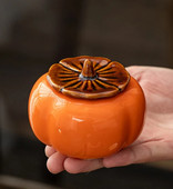 Kinijos Kung Fu Jingdezhen arbatos Caddy mini skardinės Persimmon Kanistras nešiojamasis konteineris Puer Oolong laikymo skrynioms Dovana