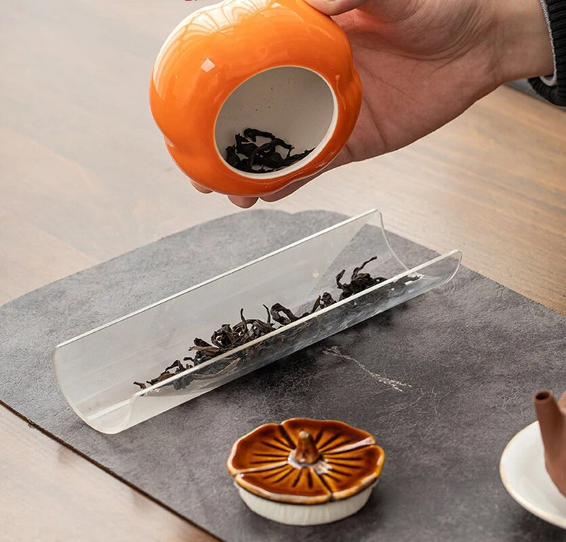 Kinijos Kung Fu Jingdezhen arbatos Caddy mini skardinės Persimmon Kanistras nešiojamasis konteineris Puer Oolong laikymo skrynioms Dovana