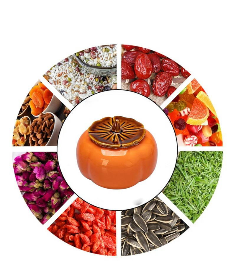 Kinijos Kung Fu Jingdezhen arbatos Caddy mini skardinės Persimmon Kanistras nešiojamasis konteineris Puer Oolong laikymo skrynioms Dovana