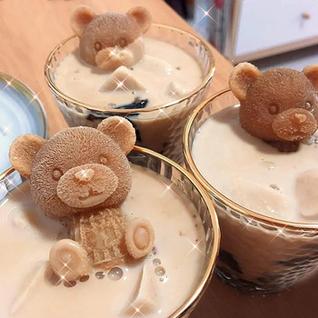 Τρισδιάστατος δίσκος για παγάκια σε σχήμα μικρής αρκούδας Φόρμα σιλικόνης Silian Little Bear Block Mold Κουτί παγωτού DIY DIY Coffee Milk Juice