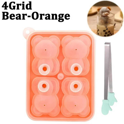 3D silikónová forma na ľad v tvare medvedíka, forma na ľad, Silian, bloková forma na ľad, krabica na zmrzlinu, DIY káva, mlieko, džús