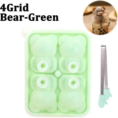 3D silikónová forma na ľad v tvare medvedíka, forma na ľad, Silian, bloková forma na ľad, krabica na zmrzlinu, DIY káva, mlieko, džús