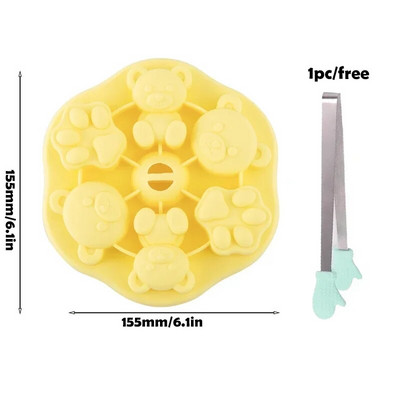3D silikónová forma na ľad v tvare medvedíka, forma na ľad, Silian, bloková forma na ľad, krabica na zmrzlinu, DIY káva, mlieko, džús