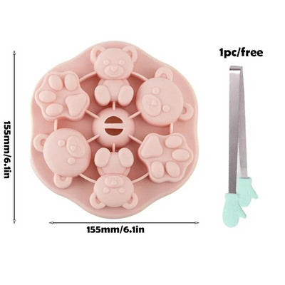3D silikónová forma na ľad v tvare medvedíka, forma na ľad, Silian, bloková forma na ľad, krabica na zmrzlinu, DIY káva, mlieko, džús