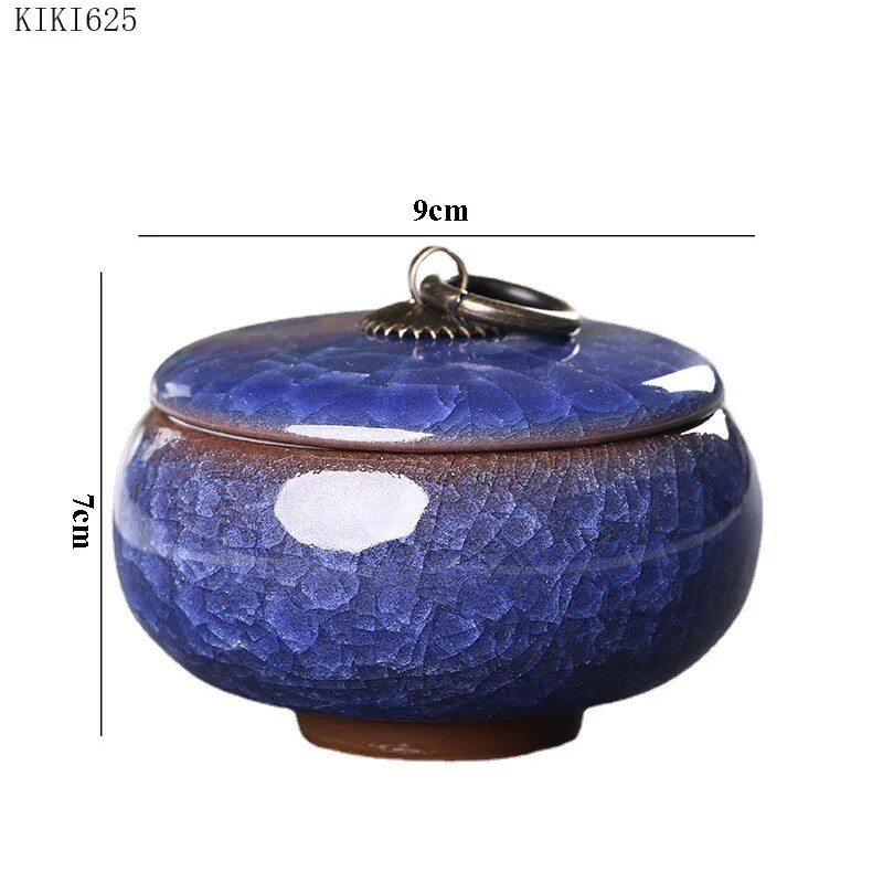 Rezervor de depozitare sigilat din ceramică crăpată de culoare modernă, portabil pentru călătorie, set de ceai, colier, inel, cutie de depozitare pentru bijuterii, decor acasă
