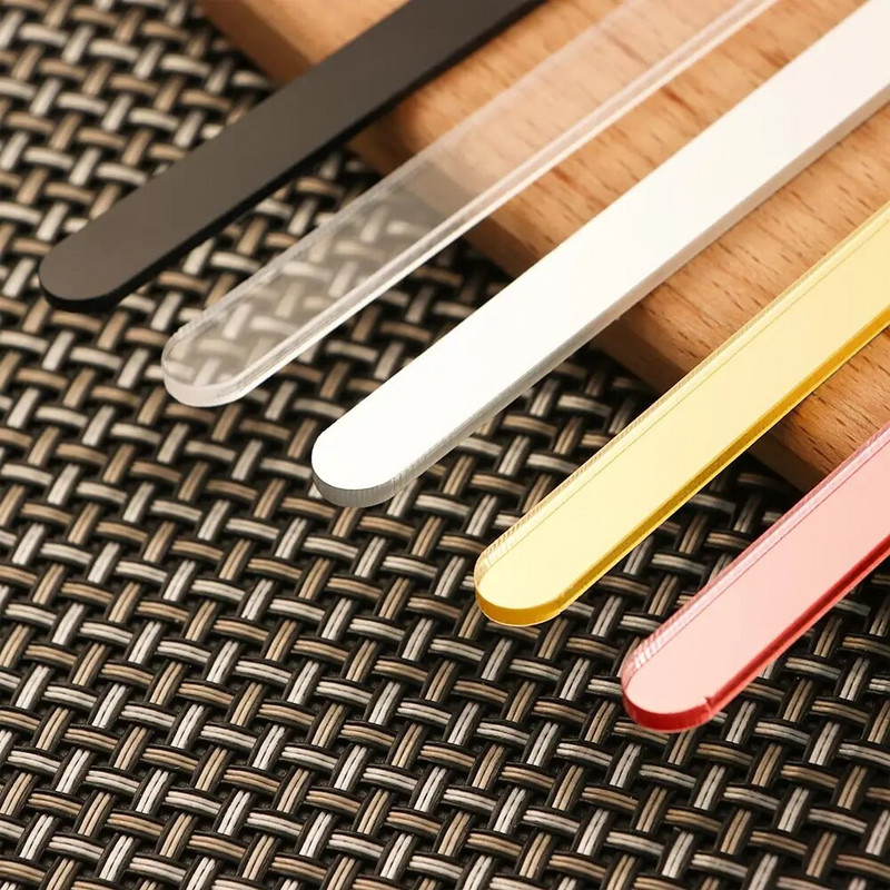 10 vnt Akriliniai ledų lazdelės, skirtos vaikams, ledų lazdelės, skirtos „pasidaryk pats“, formelės, pagamintos iš ledų, 11,3 x 1 cm