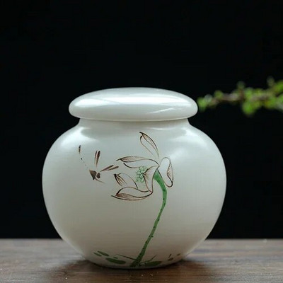 Kinietiško stiliaus keraminės arbatos „Caddy“ kelioninės arbatos dėžutės Nešiojamos arbatos skardinės talpyklos miltelių ir prieskonių sandariai uždarytas stiklainis „Oolong“ kavos laikymo bakas