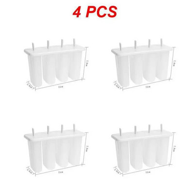 1/2/4 ks formy na zmrzlinu, sada 4 foriem na nanuk, miska na zmrzlinu, opakovane použiteľná s krytom na tyčinky, forma na ľad, kuchynská linka