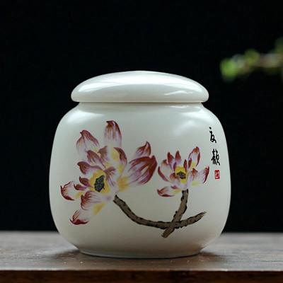 Ceļojumu pārnēsājams keramikas tējas Caddy mājas tējas trauks Mitruma necaurlaidīgs kafijas burciņš hermētisks burkas virtuves garšvielu riekstu uzglabāšanas trauks