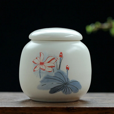 Ceļojumu pārnēsājams keramikas tējas Caddy mājas tējas trauks Mitruma necaurlaidīgs kafijas burciņš hermētisks burkas virtuves garšvielu riekstu uzglabāšanas trauks