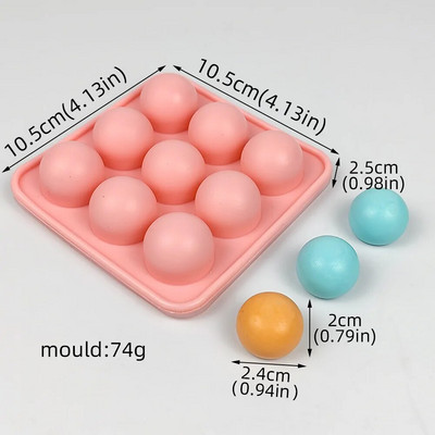 Poorne ümmargune kommišokolaadi silikoonvorm kaanega DIY fondant pudingi jääkuubikuvorm Sõbrapäevapeo pulmakoogi kaunistus