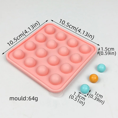 Poorne ümmargune kommišokolaadi silikoonvorm kaanega DIY fondant pudingi jääkuubikuvorm Sõbrapäevapeo pulmakoogi kaunistus