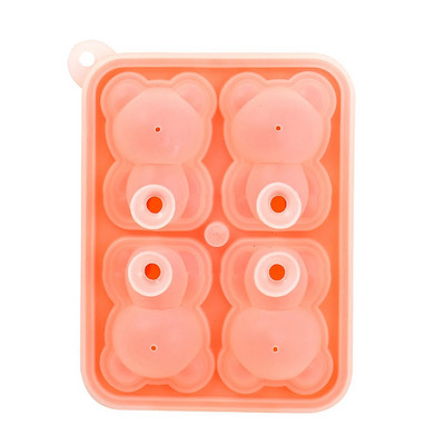 3D mažo meškiuko formos ledo kubelio silikoninė forma šokolado pyrago formelė saldainių tešlos formelė kavos pieno arbatos viskio ledo formelei