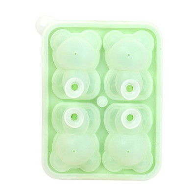 3D mažo meškiuko formos ledo kubelio silikoninė forma šokolado pyrago formelė saldainių tešlos formelė kavos pieno arbatos viskio ledo formelei