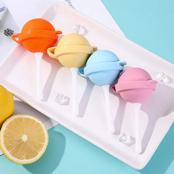 Форма за сладолед с форма на близалка Силиконова форма за лед с пръчка Преносима сладка форма за сладолед Baby DIY Ice Ball Maker