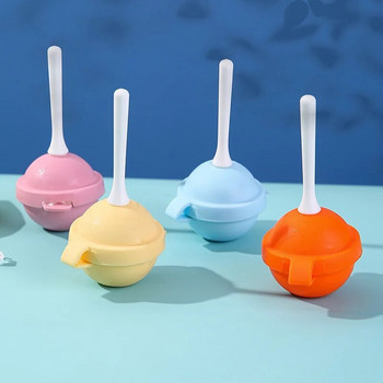 Φόρμα παγωτού σε σχήμα Lollipop Φόρμα σιλικόνης για παγωτό με ραβδί φορητό χαριτωμένο καλούπι Popsicle Baby DIY Ice Ball Maker