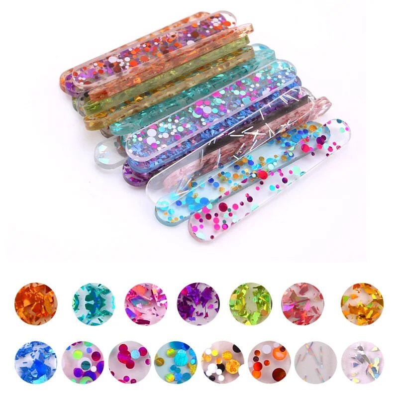 10 buc. Bețișoare de paiete pentru înghețată acrilice de calitate alimentară Accesorii pentru palete de casă de vară, reutilizabile, creativă, model de bucătărie.