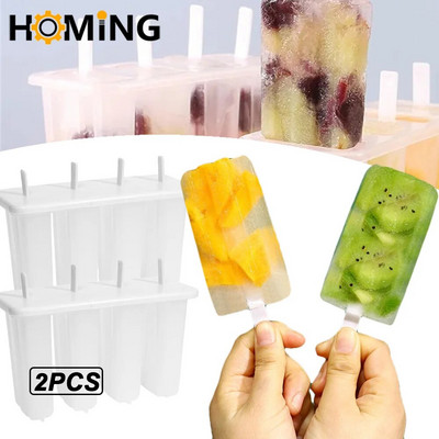 Popsicle szilikon formák 2db üreges házi konyhai szilikon popsiforma élelmiszer minőségű BPA mentes fagyasztott jég pop eszközök krémkészítő